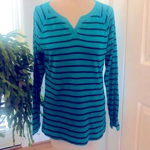 Chaps Sport Long Sleeve Stripe T-Shirt